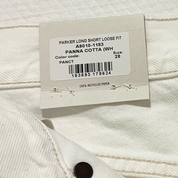NWT💕 Agolde Parker Long Short Loose fit in Panna Cotta SZ 28 - Picture 6 of 6